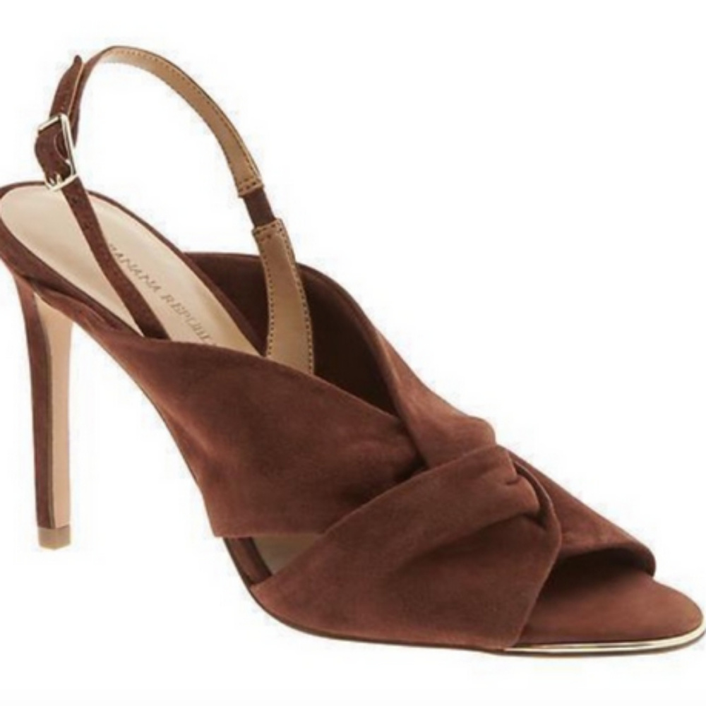 Suede Banana Republic Sling back heel size 9.5